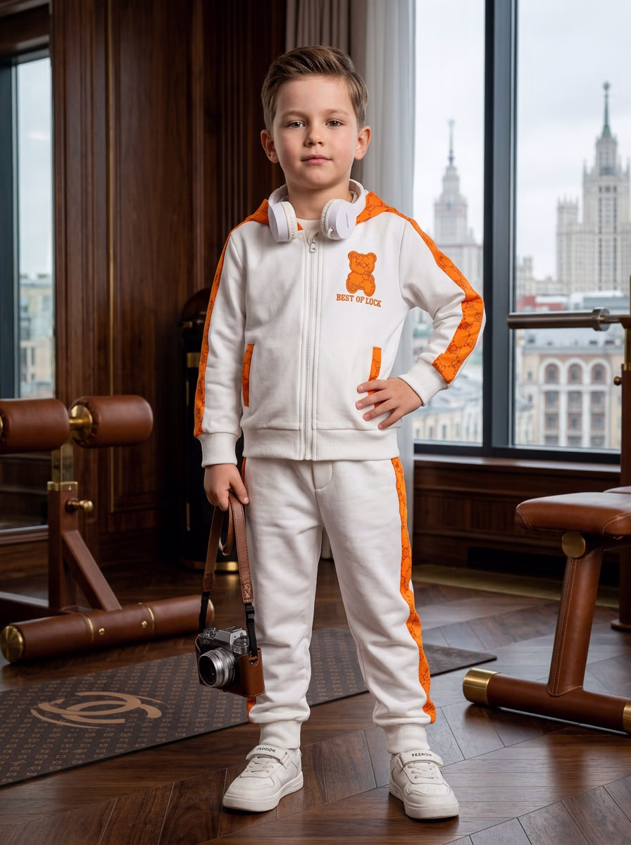 Active Wear AI virtual try-on — Gym Track Pant T-Shirt Activewear Kids Track fashion model photoshoot by VERA Fashion AI