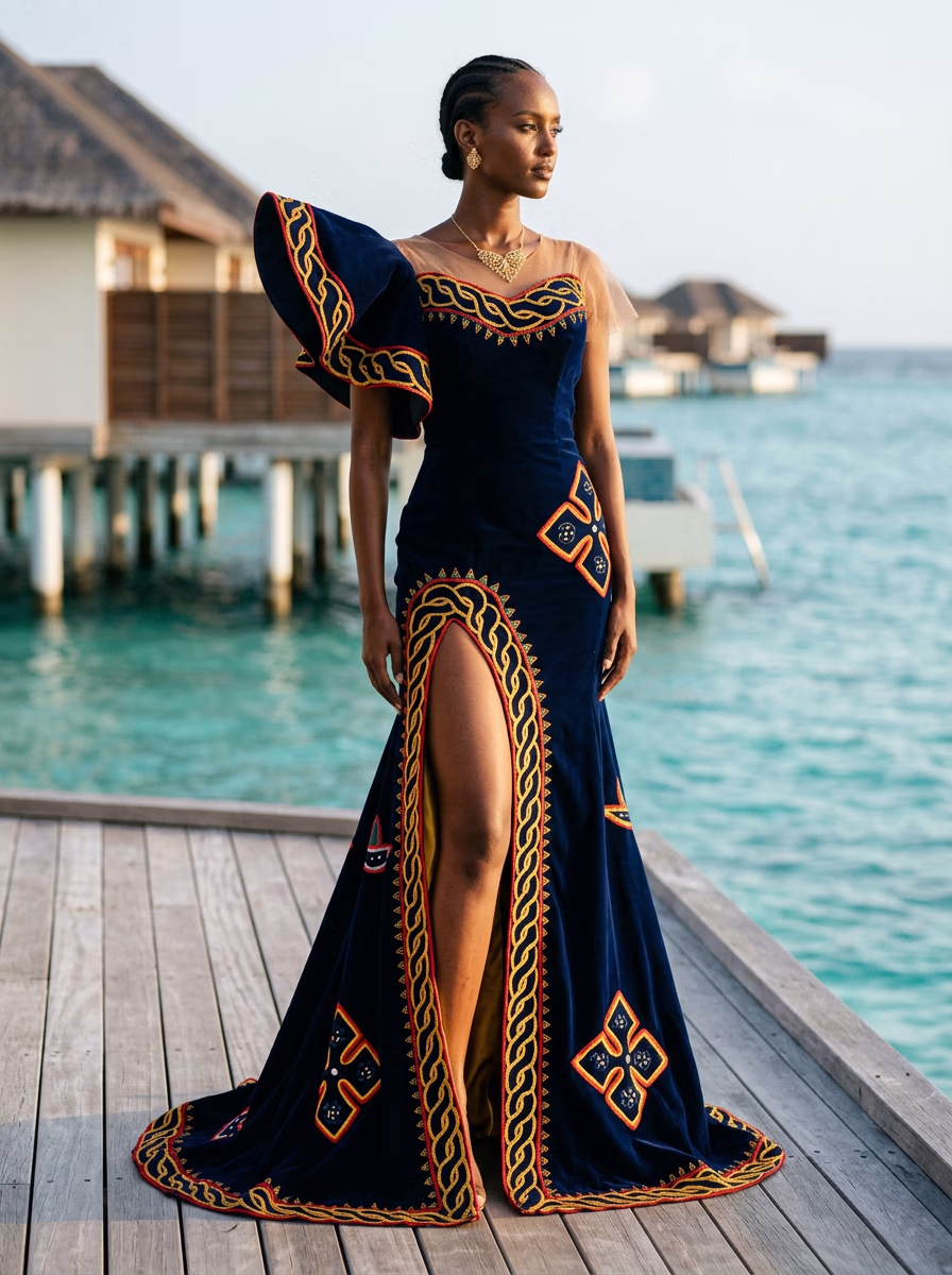 African Ethnic and Traditional Wear AI virtual try-on — African Womens Ankara Outfits fashion model photoshoot by VERA Fashion AI