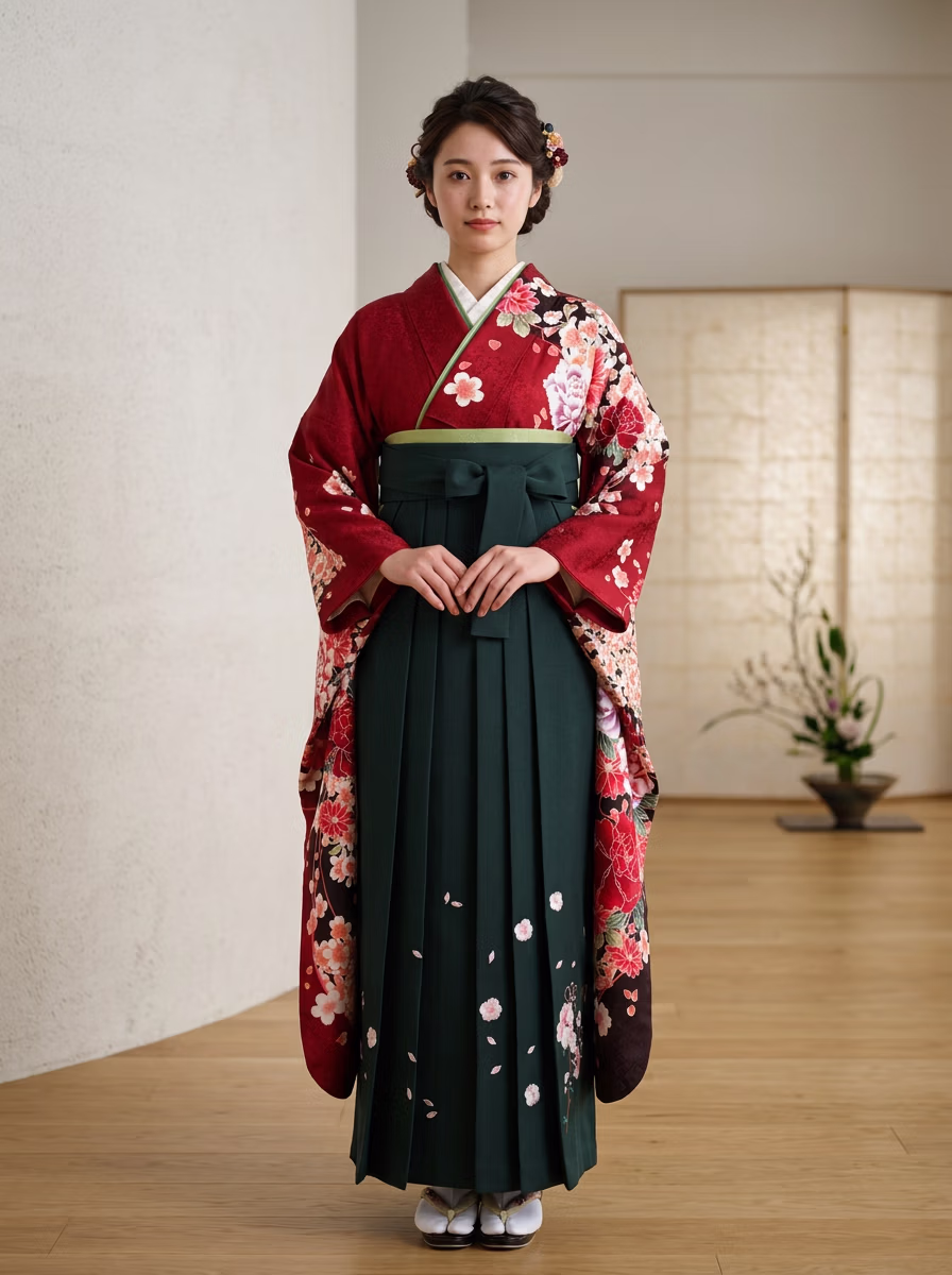 East Asian Hakama 袴 AI virtual try-on — Hakama 袴 fashion model photoshoot by VERA Fashion AI