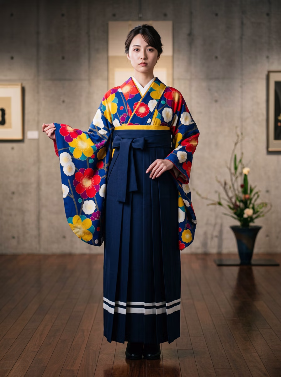 East Asian Hakama 袴 AI virtual try-on — Hakama 袴 fashion model photoshoot by VERA Fashion AI
