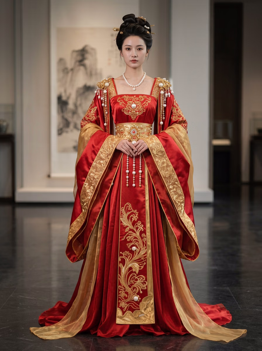 East Asian Kimono AI virtual try-on — Chaines Traditional Kimono fashion model photoshoot by VERA Fashion AI