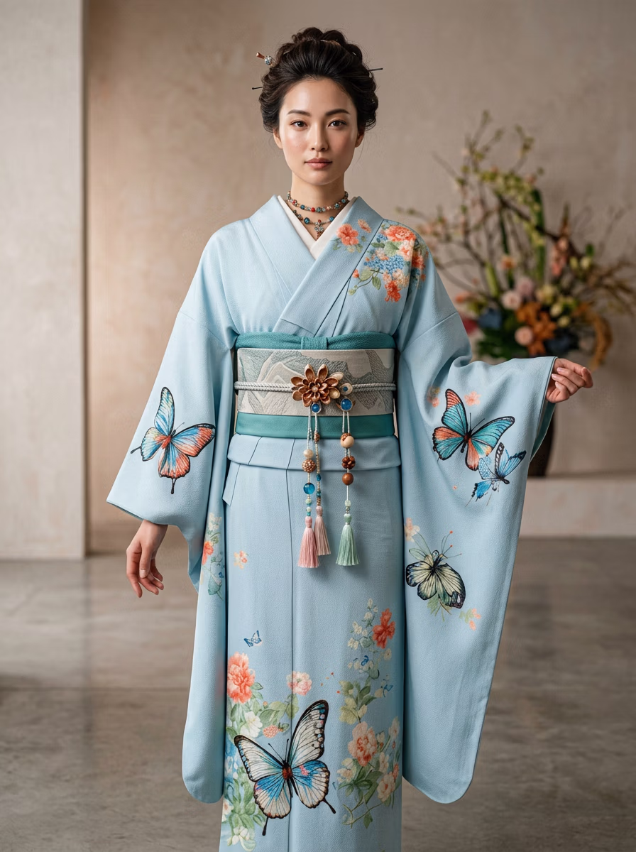 East Asian Yukata 浴衣 AI virtual try-on — Yukata 浴衣 fashion model photoshoot by VERA Fashion AI