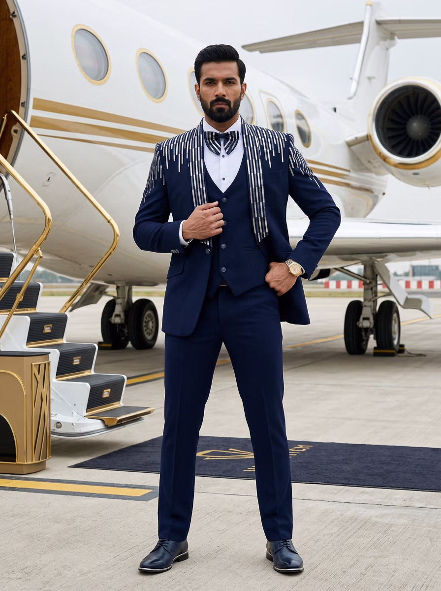 Indian Men's Sherwani AI virtual try-on — Sherwani Indian Ethnic Traditional Men fashion model photoshoot by VERA Fashion AI