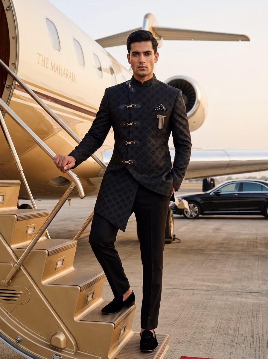 Indian Men's Sherwani AI virtual try-on — Sherwani Indian Ethnic Traditional Men fashion model photoshoot by VERA Fashion AI