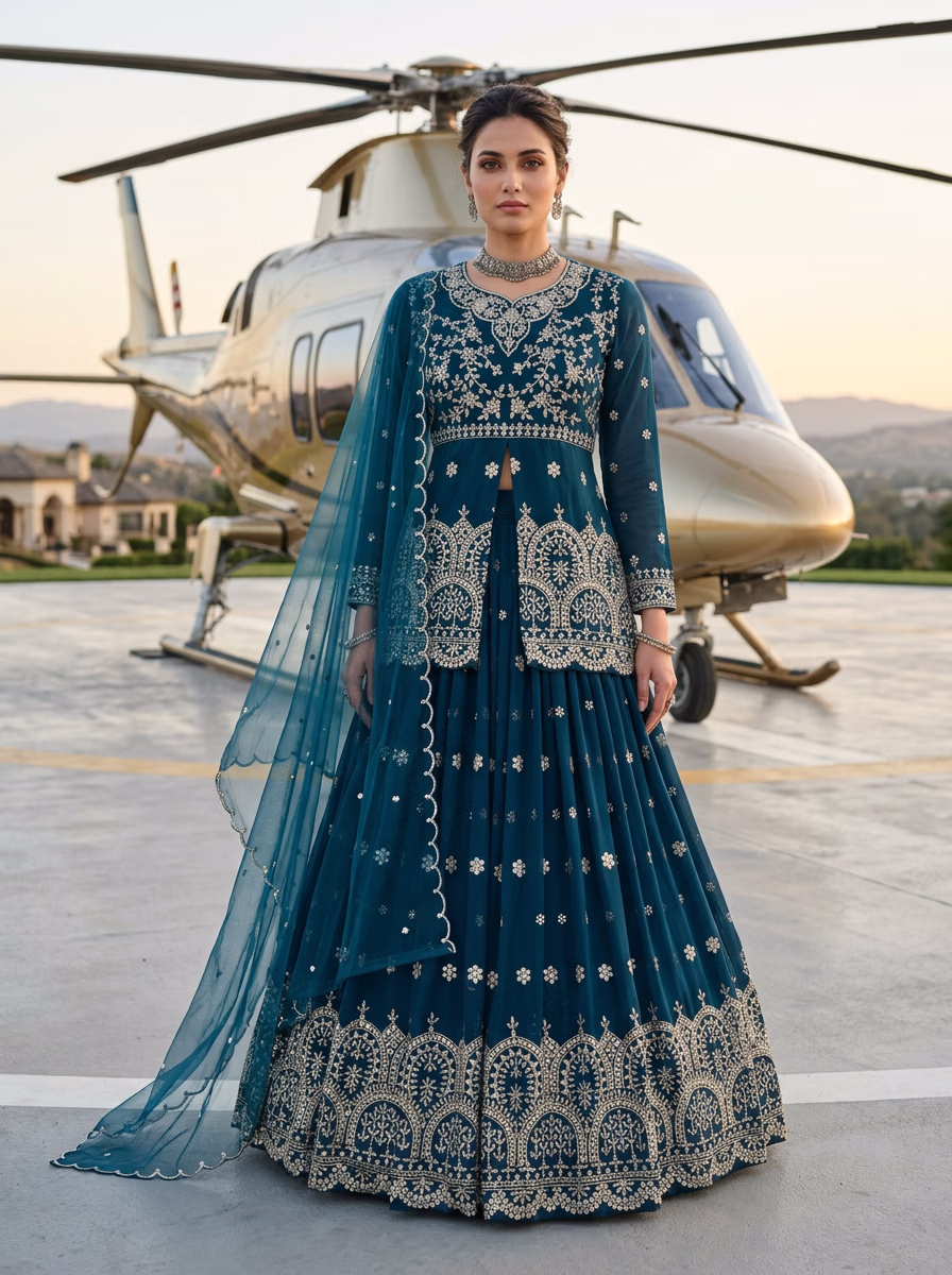 Indian Women's Lehenga Choli AI virtual try-on — Chaniya Choli Wedding Lehenga Choli fashion model photoshoot by VERA Fashion AI