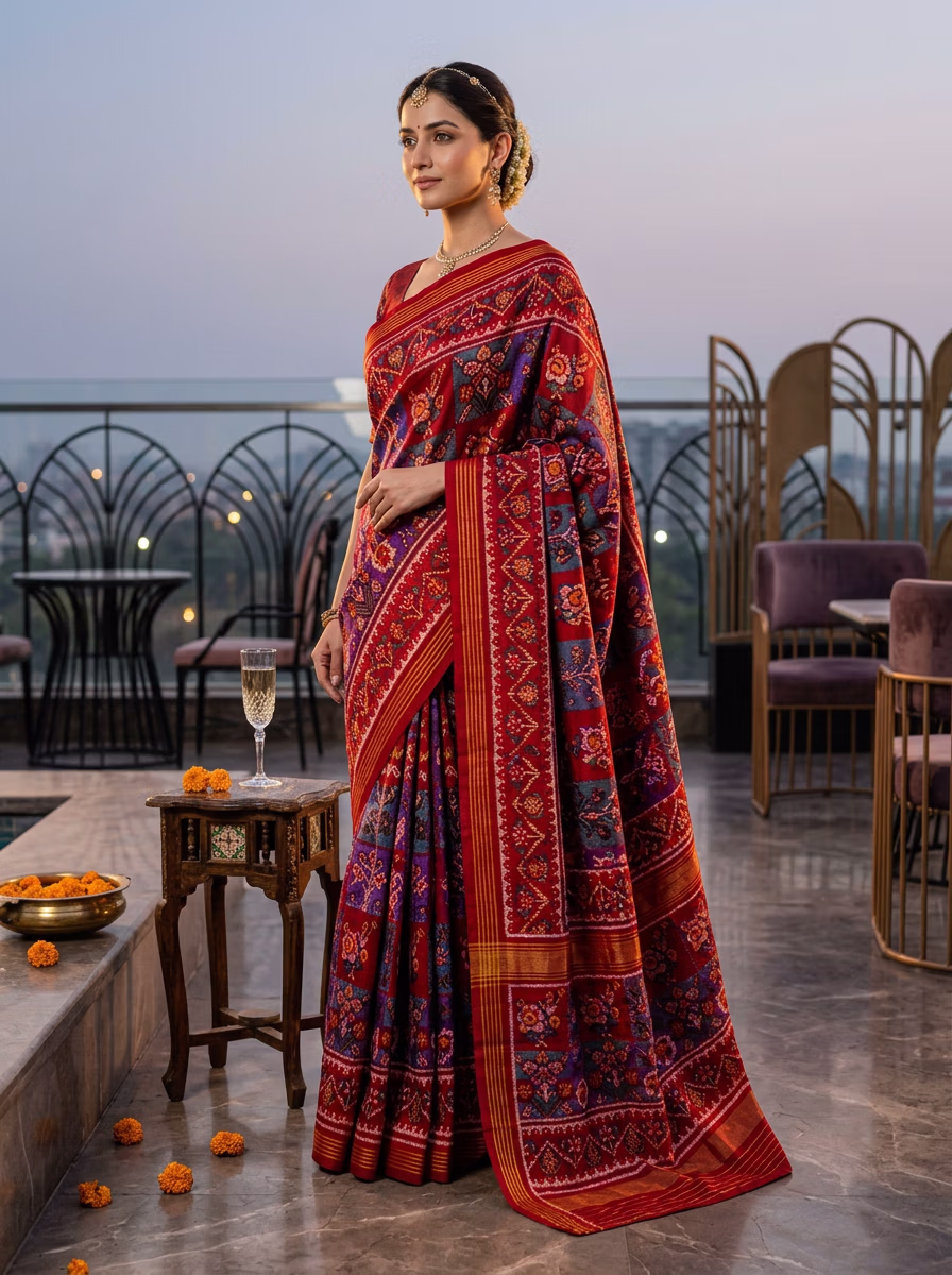 Indian Women's Saree AI virtual try-on — Saree fashion model photoshoot by VERA Fashion AI