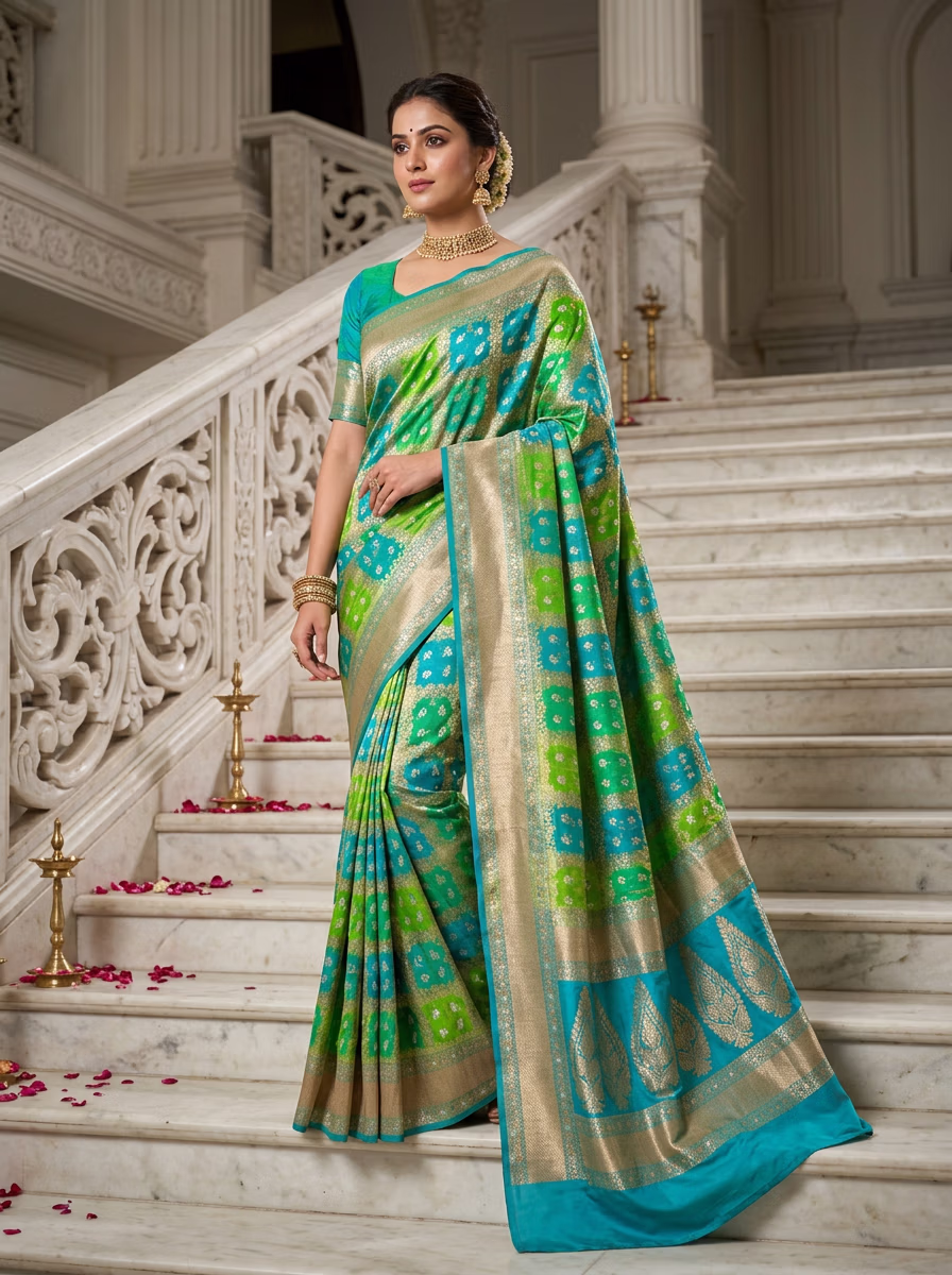 Indian Women's Saree AI virtual try-on — Saree fashion model photoshoot by VERA Fashion AI
