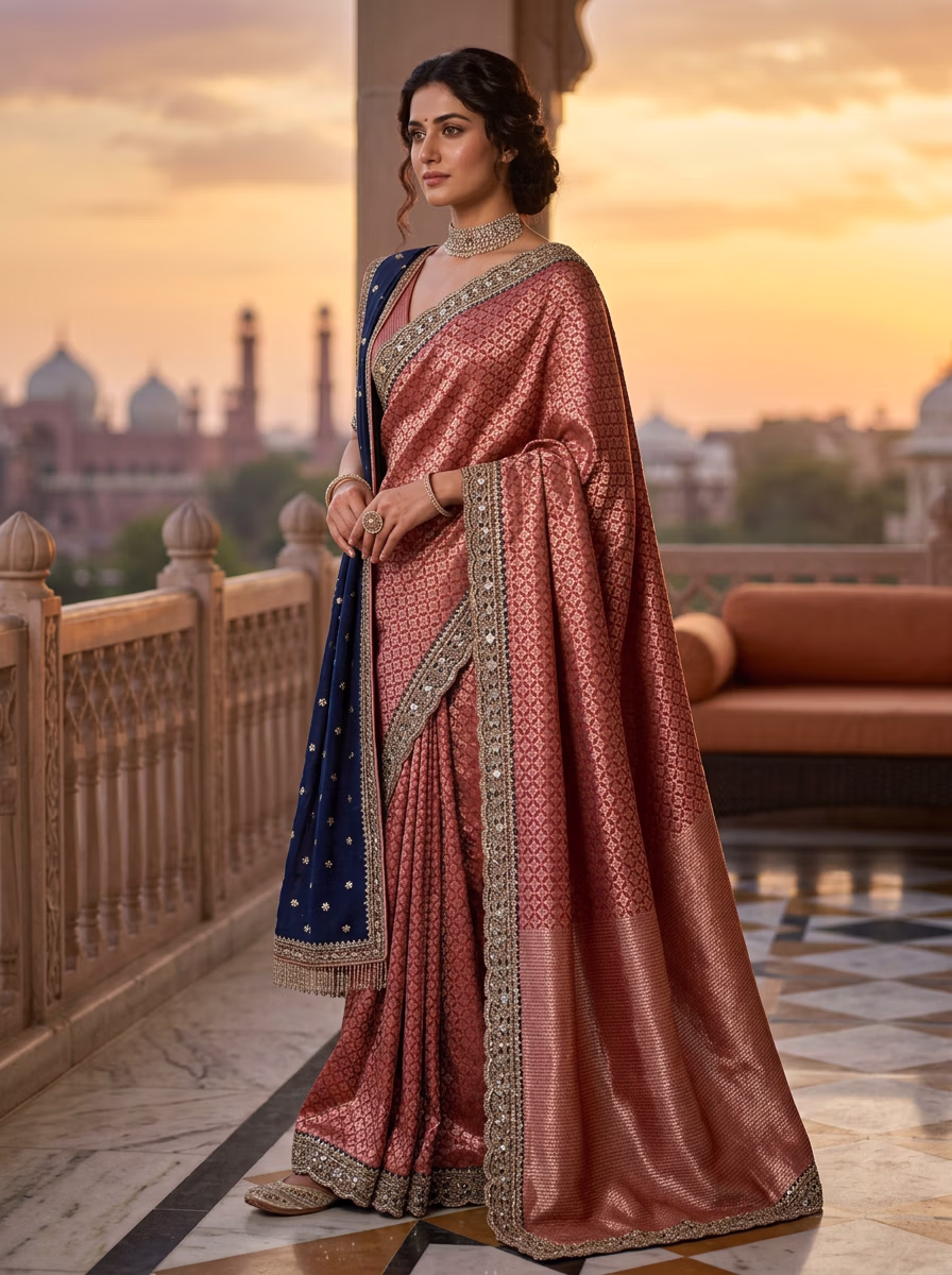 Indian Women's Saree AI virtual try-on — Saree fashion model photoshoot by VERA Fashion AI