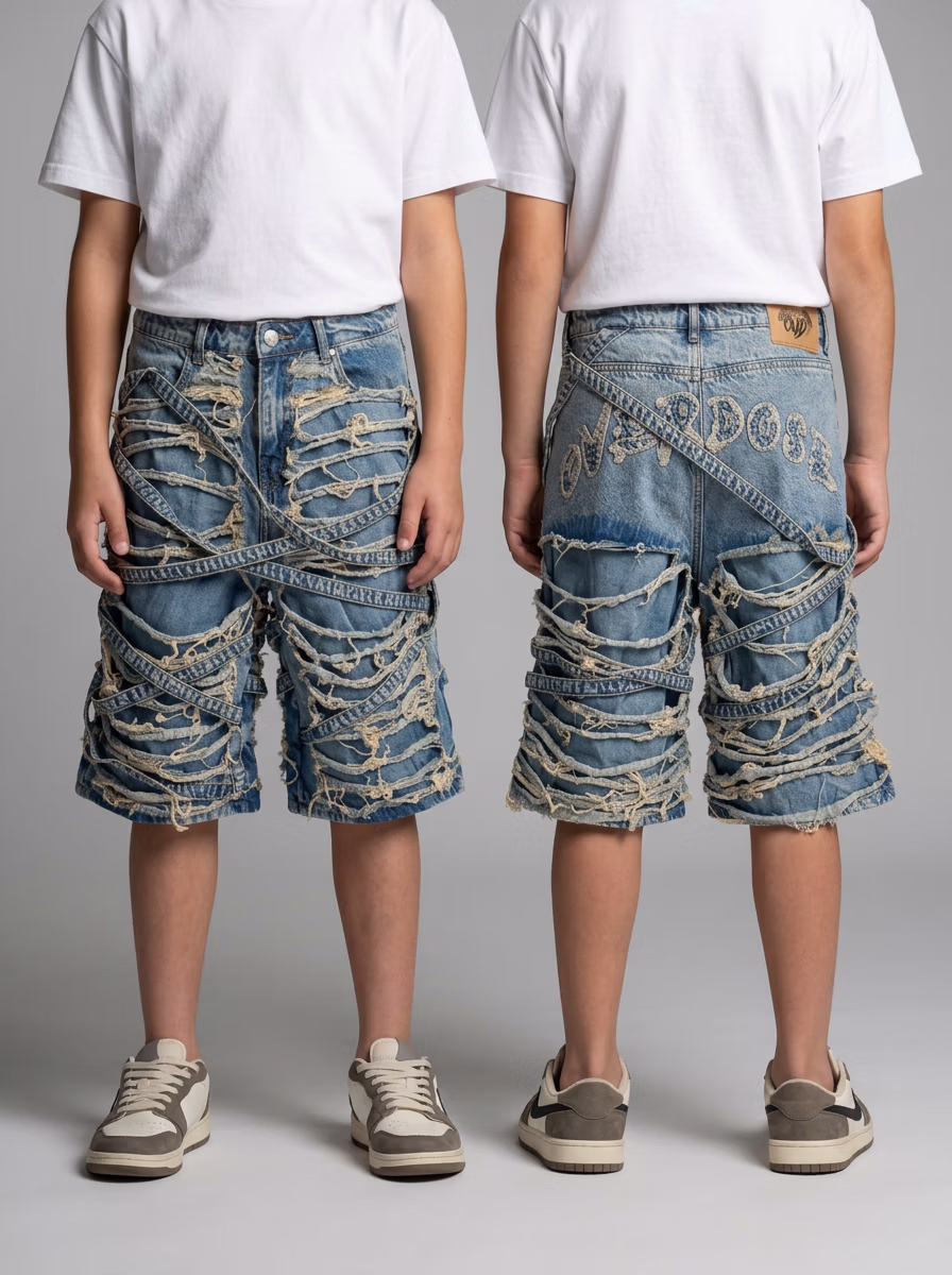 Boys' Bottom Wear AI virtual try-on — Kids Boys Shorts fashion model photoshoot by VERA Fashion AI