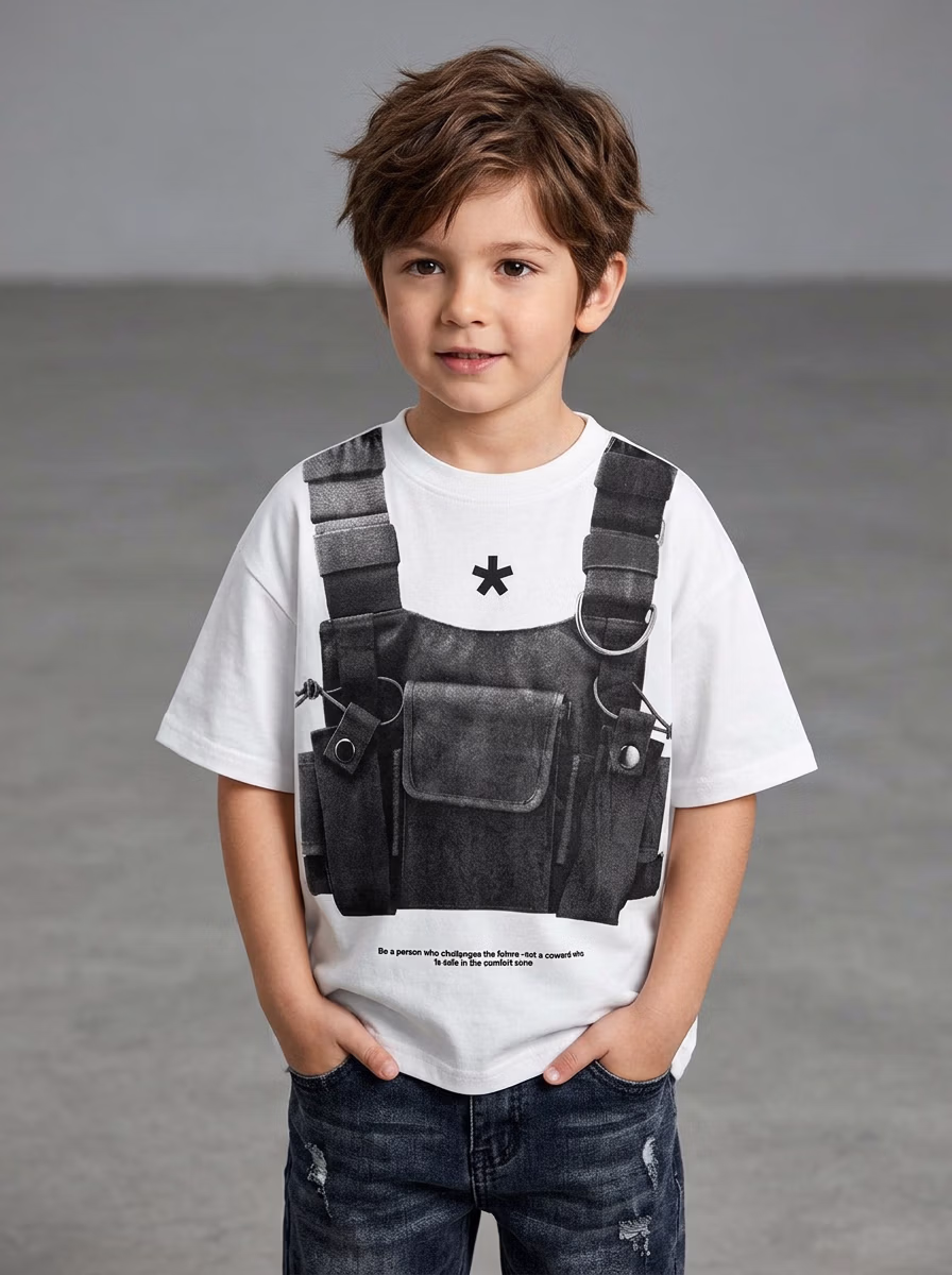 Boys' Top Wear AI virtual try-on — Kids Boys T-Shirts fashion model photoshoot by VERA Fashion AI