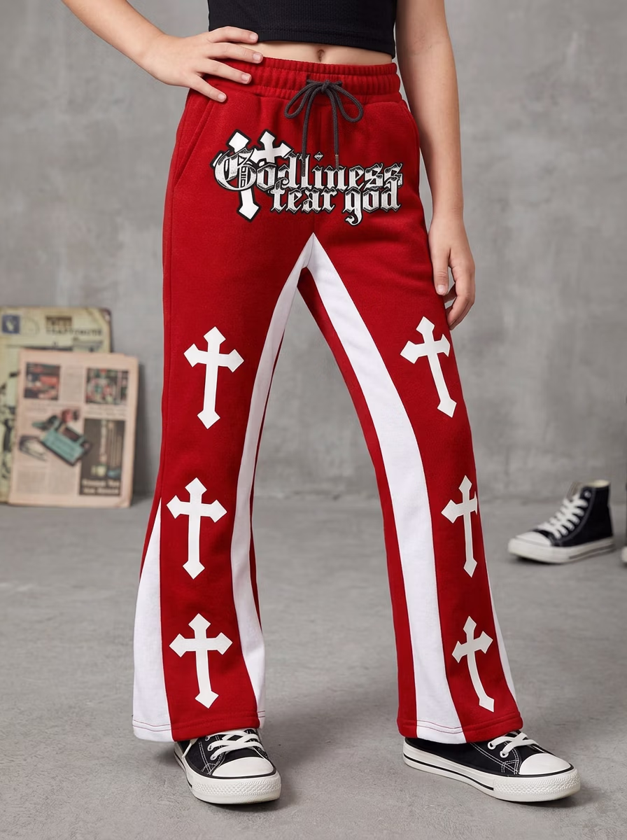 Girls' Bottom Wear AI virtual try-on — Kids Girls Trrack Pant fashion model photoshoot by VERA Fashion AI