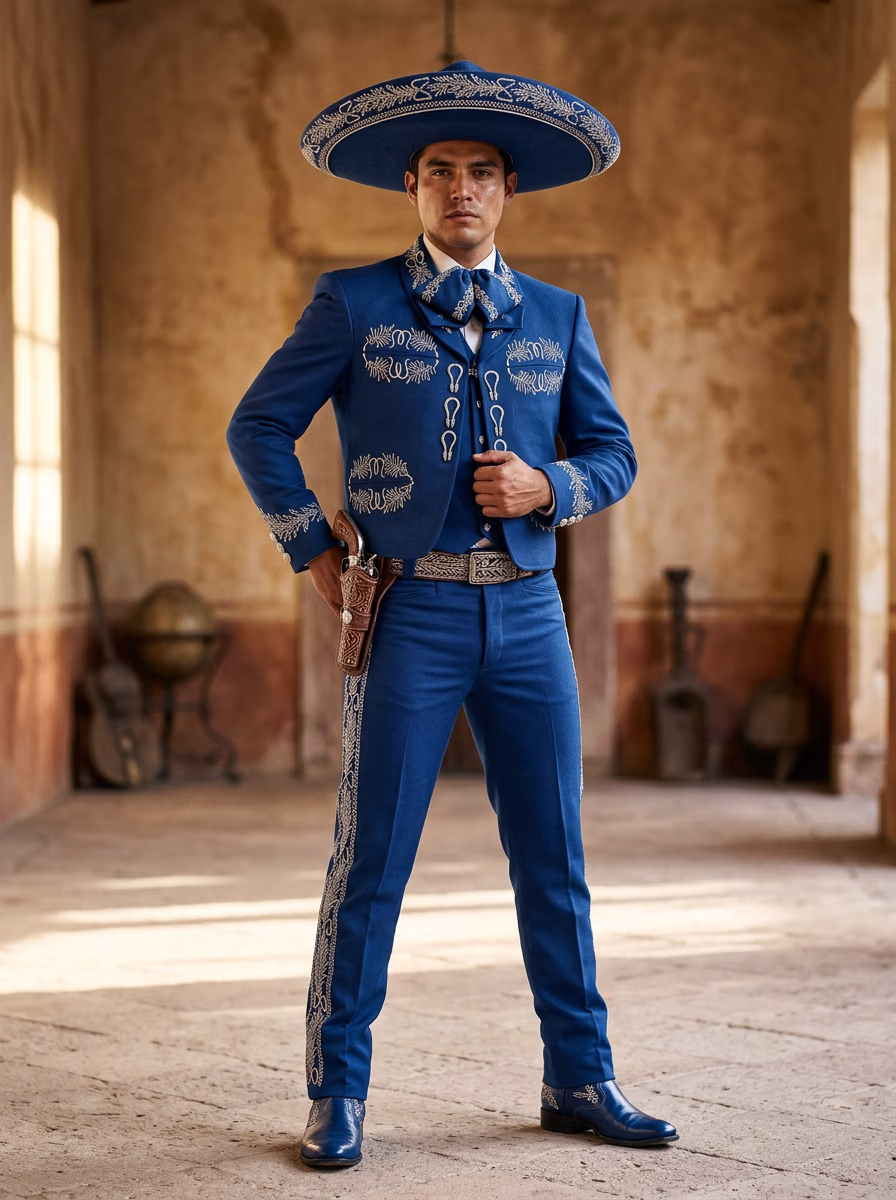 Mexican Ethnic Traditional Wear AI virtual try-on — Mexican Ethnic Traditional Men fashion model photoshoot by VERA Fashion AI