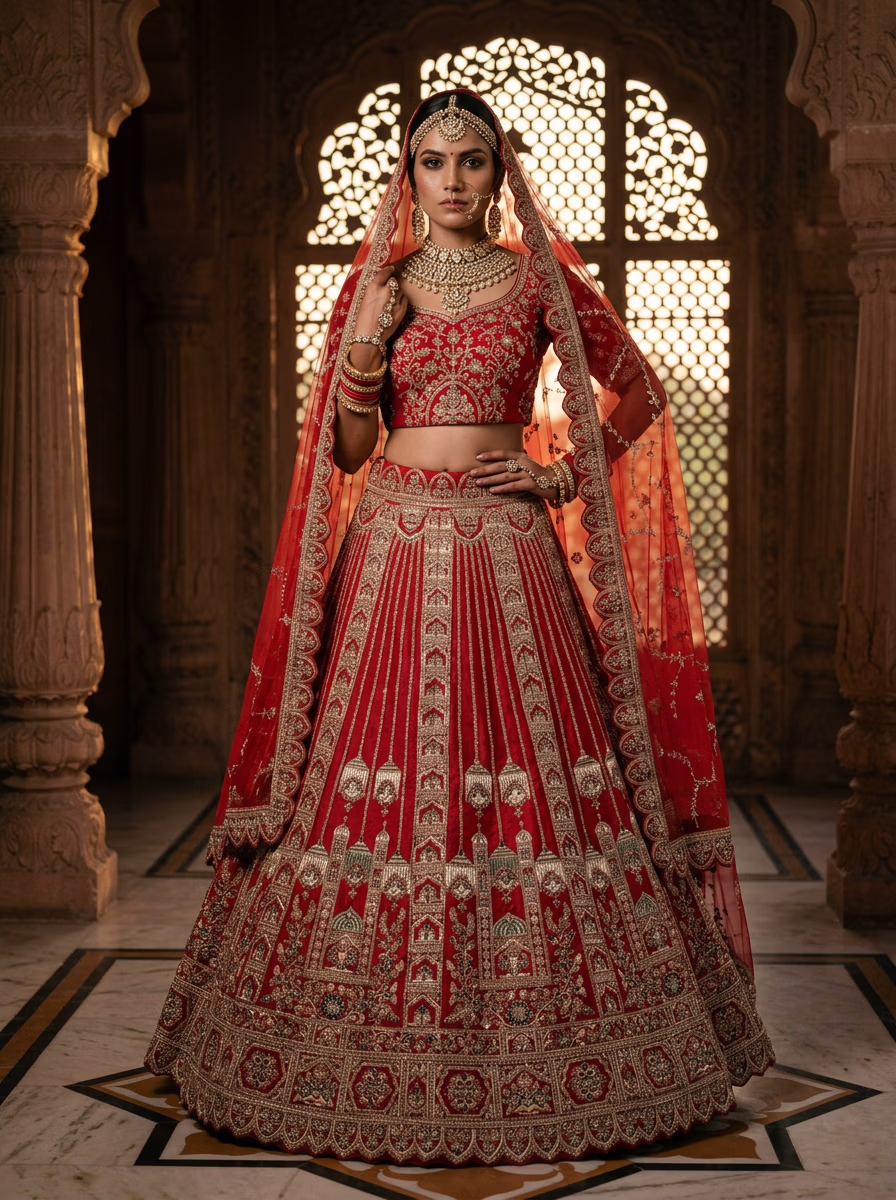 Weddings Wear AI virtual try-on — Wedding Indian Bridal Dulhan fashion model photoshoot by VERA Fashion AI