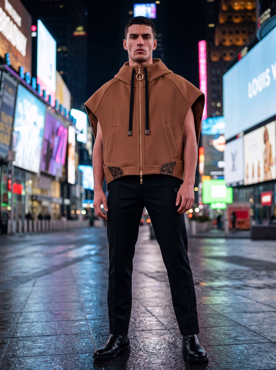 Men's Jacket for Men AI virtual try-on — Casual Jacket Fo Men fashion model photoshoot by VERA Fashion AI