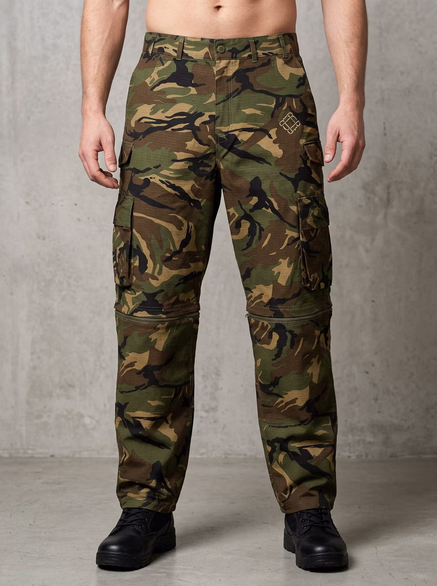 Men's Pants for Men AI virtual try-on — Aymy Pinted Joggeers Pant Man fashion model photoshoot by VERA Fashion AI