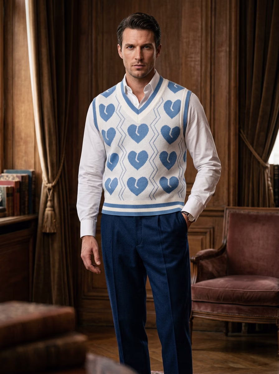Men's Sweater for Man AI virtual try-on — Sweaters Mean Sweaters fashion model photoshoot by VERA Fashion AI