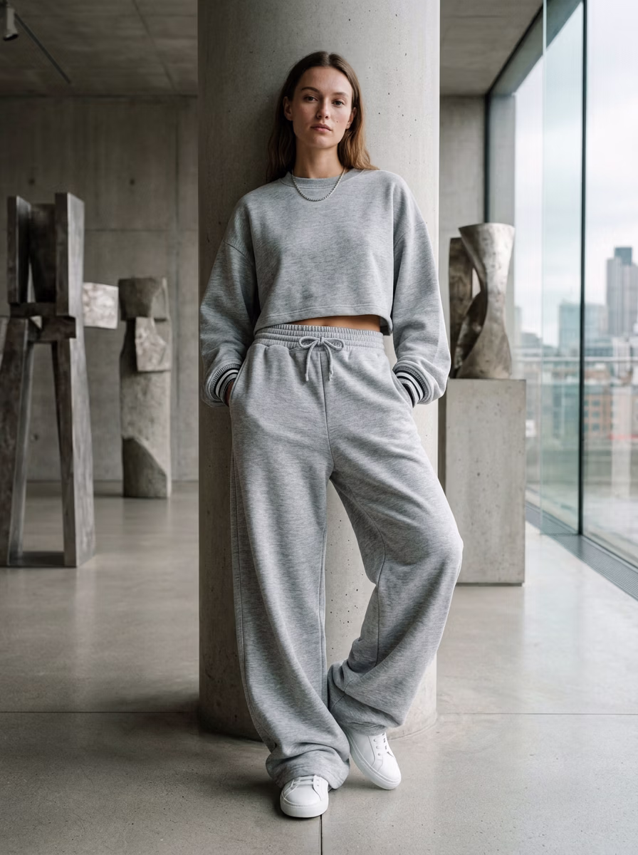 Women's Pants AI virtual try-on — Women's Joggers fashion model photoshoot by VERA Fashion AI