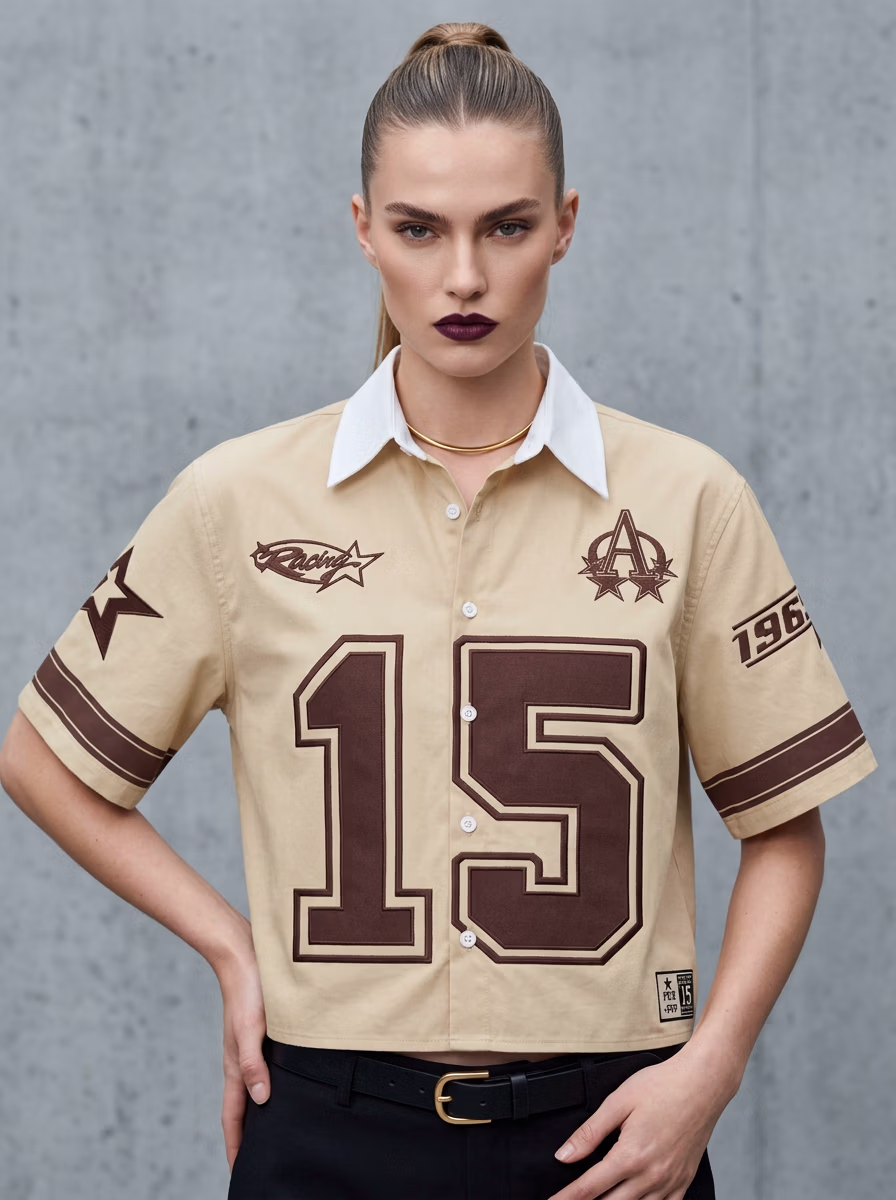 Women's Shirts AI virtual try-on — Women's Short Shirt fashion model photoshoot by VERA Fashion AI